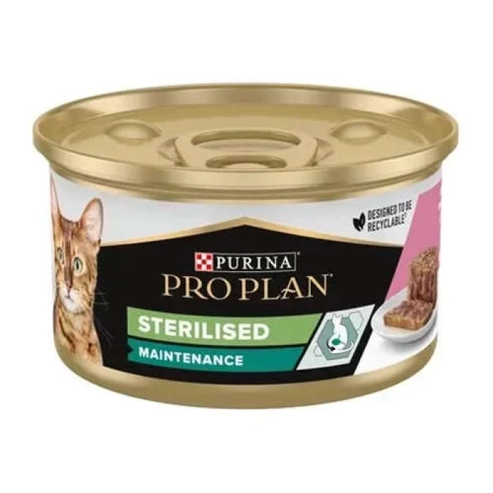 ProPlan Sterilised Ton Balıklı Somonlu ve Sebzeli Kısırlaştırılmış Kedi Konservesi 85 Gr.