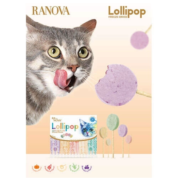 Ranova Kediler için Karışık Lezzetli Lolipop Kedi Ödülü 1.4 Gr