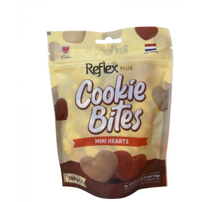 Reflex Plus Cookie Bites Mini Hearts Küçük Irk Köpek Ödül Maması 150 Gr