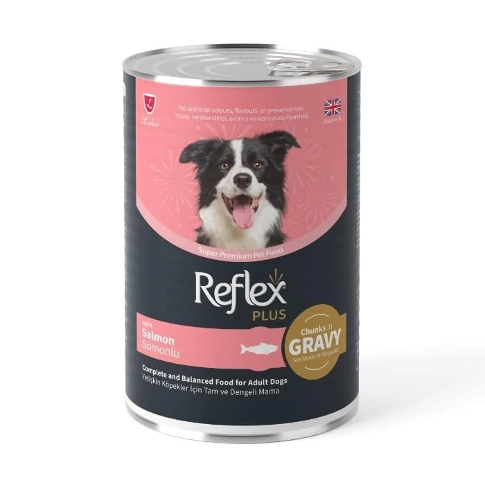 Reflex Plus Sos İçinde Et Parçacıklı Somonlu Yetişkin Köpek Maması 400 Gr