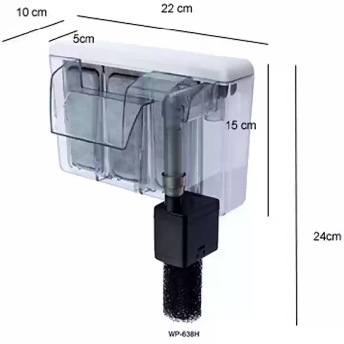 Sobo Şelale Askı Filtre WP-638H 6.8W. 500 Lt/Saat