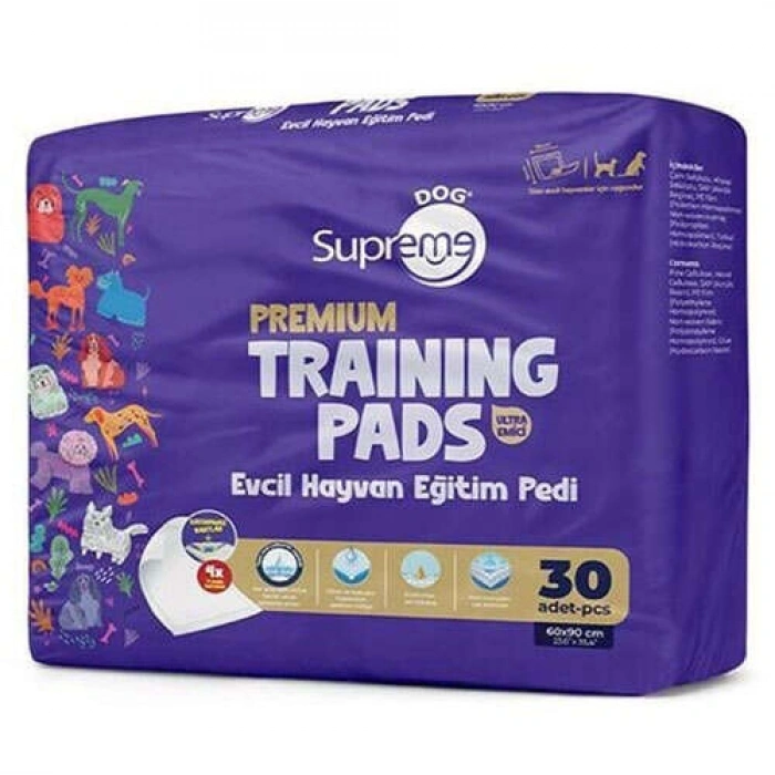 Supreme Dog Premium Hayvan Eğitim Pedi 30 lu Paket - (4 Katlı Pet)