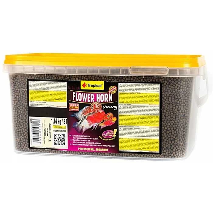 Tropical Flower Horn Young Pellet Balık Yemi 50 Gram- Açık Paket