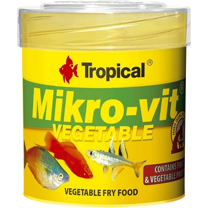 Tropical Mikro-Vit Vegetable Bitkisel Yavru Balık Yemi 50 ml 32 GR