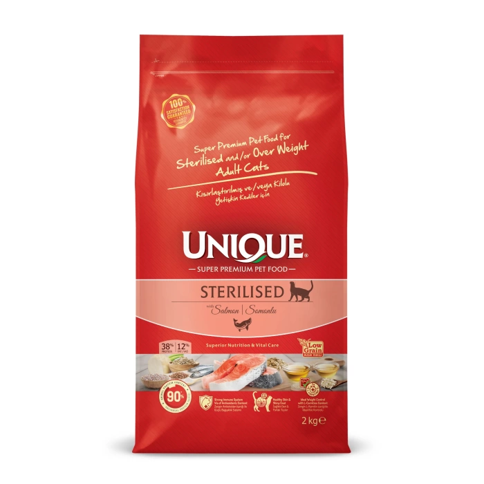 Unique Kısırlaştırılmış Kedi Maması Somonlu 7 Kg