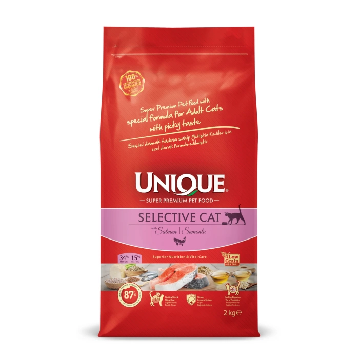 Unique Selective Yetişkin Kedi Maması Somonlu 2 Kg