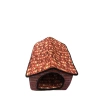 Çatılı Kumaş Kedi Köpek Evi Kahverengi 92x76x66 cm