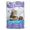 Plaisir Pouch Alabalık ve Karidesli Soslu Parçalı Kısırlaştırılmış ve Yetişkin Kedi Yaş Maması 100 Gr