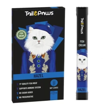 Tail & Paws Hazel Somonlu Şekersiz Sıvı Kedi Ödül Maması 15 Gr (5li)