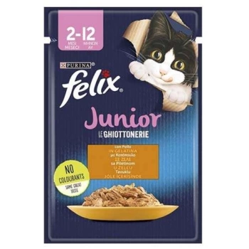 Felix Pouch Junior Tavuk Etli Yavru Yaş Kedi Maması 85 Gr