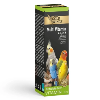 Gold Wings Kuşlar için Tüy Oluşumunu Destekleyici Sıvı Multi-Vitamin 20 ml