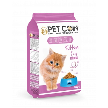 Pet Coin Tavuklu Yavru Kedi Maması 15 Kg