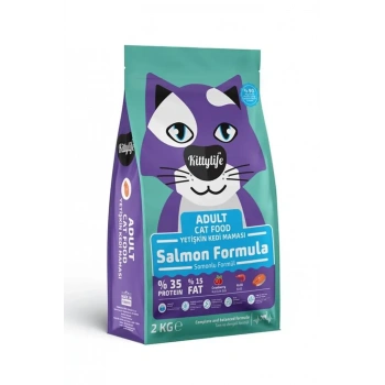 Kitty Life Somonlu Yetişkin Kedi Maması 10 Kg