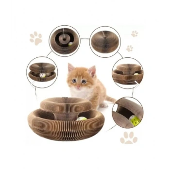 Akordiyon Toplu Kedi Oyuncağı