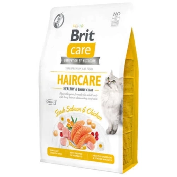 Brit Care Haircare Somon Tavuk Deri Tüy Sağlığı Tahılsız Kedi Maması 7 Kg + ProChoice Sıvı Ödül Maması HEDİYELİ!