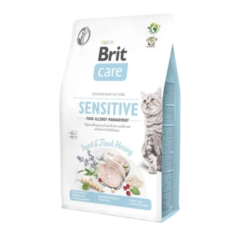 Brit Care Sensitive Böcek Ringa Balıklı Tahılsız Kedi Maması 2 Kg + ProChoice Sıvı Ödül Maması HEDİYELİ!