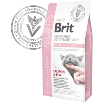 Brit Veterinary Diets Hypoallergenic Tahılsız Somonlu Kedi Maması 2 Kg