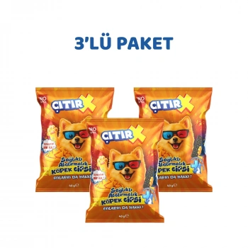 ÇıtırX Köpek Cipsi Kuzu Etli 40 Gr X 3 ADET