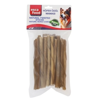 Esca Naturel Burgu Çiğneme Kemiği Köpek Ödülü 12 Cm (20Li Paket)