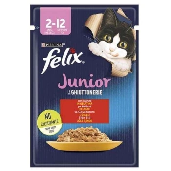 Felix Pouch Junior Sığır Etli Yavru Yaş Kedi Maması 85 Gr