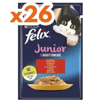 Felix Pouch Junior Sığır Etli Yavru Yaş Kedi Maması 85 Gr - 26 AL 24 ÖDE