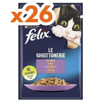 Felix Pouch Le Ghiottonerie Kuzu Etli Yaş Kedi Maması 85 Gr - 26 AL 24 ÖDE