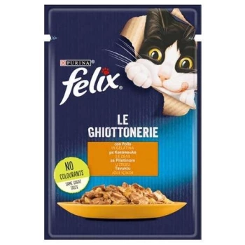 Felix Pouch Le Ghiottonerie Tavuklu Yaş Kedi Maması 85 Gr