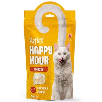 Happy Hour Choosy Tavuk Etli ve Peynir Seçici Kediler İçin Kedi Ödülü 60 Gr