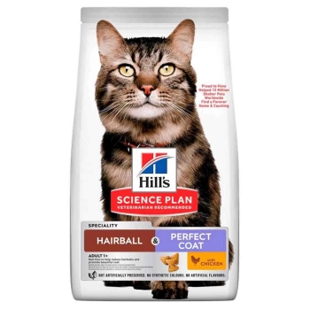 Hills Hairball Perfect Coat Tüy Yumağı Önleyici Tavuklu Yetişkin Kedi Maması 1.5 Kg