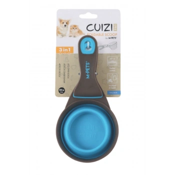 M-Pets Cuizi 3in1 Fonksiyonel Mama Ölçü Kabı 237ml Mavi