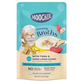 Moochie Ton Balıklı ve Midyeli Tahılsız Kedi Çorbası 40 Gr