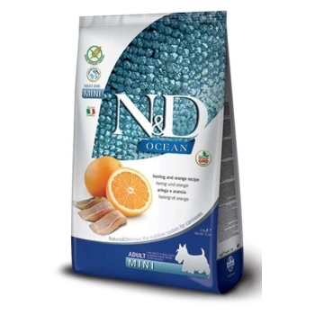 N&D Ocean Tahılsız Morina Balıklı ve Portakallı Küçük Irk Yetişkin Köpek Maması 2.5 Kg