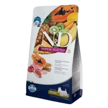 N&D Tropical Selection Kuzu Etli ve Tropikal Meyveli Mini Irk Yetişkin Köpek Maması 1.5 Kg