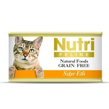 Nutri Feline Tahılsız Sığır Etli Kedi Konservesi 85 Gr