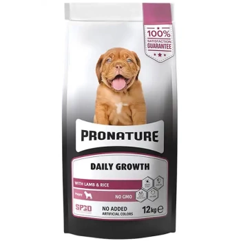 Pronature Daily Growth Puppy Kuzu Eti ve Pirinçli Yavru Köpek Maması 12 Kg