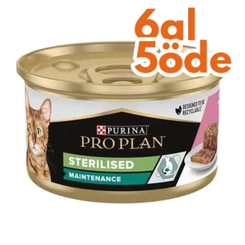 ProPlan Sterilised Ton Balıklı Somonlu ve Sebzeli Kısırlaştırılmış Kedi Konservesi 85 Gr - 6 Al 5 Öde