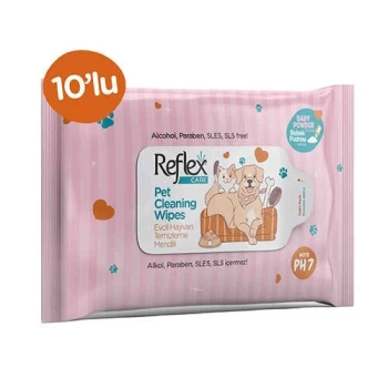 Reflex Care Evcil Hayvanlar İçin Çok Amaçlı Hijyenik Temizleme Mendili (10 lu Paket)