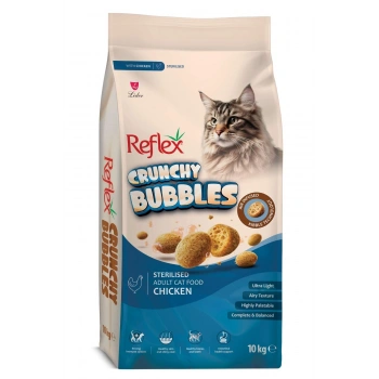 Reflex Crunchy Bubbles Tavuklu Kısırlaştırılmış Kedi Maması 10 Kg