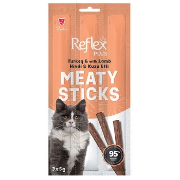 Reflex Meaty Sticks Hindi ve Kuzu Etli Kedi Ödül Maması 3x5 Gr.