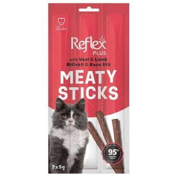 Reflex Meaty Sticks Biftek ve Kuzu Etli Kedi Ödül Maması 3x5 Gr.