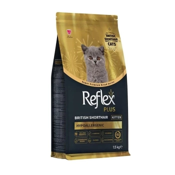 Reflex Plus Hypoallergenic Kitten British Shorthair Özel Irk Yavru Kedi Maması 1.5 Kg