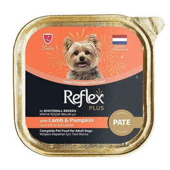 Reflex Plus Pate Kuzu Etli ve Balkabaklı Küçük Irk Köpek Yaş Maması 85 Gr