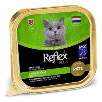 Reflex Plus Pate Morina Balıklı Kısırlaştırılmış Kedi Yaş Maması 85 Gr