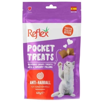 Reflex Pocket Treats Anti-Hairball Tüy Yumağı Kedi Ödülü 60 Gr