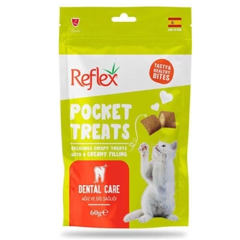 Reflex Pocket Treats Dental Care Ağız ve Diş Sağlığı Kedi Ödülü 60 Gr