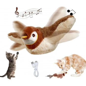 Şarjlı Sesli Uçan Kuş Kedi Oyuncağı
