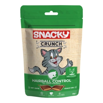 Snacky Crunch Hairball Control (Tüy Yumağı) Tavuk Etli Kedi Ödülü 60 Gr