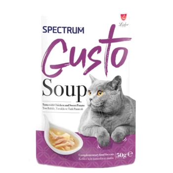 Spectrum Gusto Ton Balıklı Tavuklu ve Tatlı Patatesli Kedi Çorbası 50 Gr