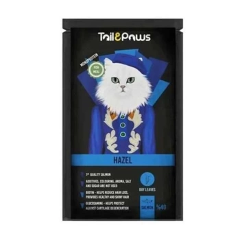Tail Paws Pouch Hazel Balıklı Sıvı Ödül Kedi Maması 80 Gr