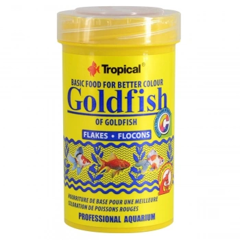 Tropical Goldfish Flakes 100 ml 20 GR. Japon Balıkları İçin Pul Balık Yemi